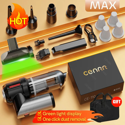 CENRR Mini Car Vacuum Cleaner – 99800PA Powerful Cordless Handheld Blower for Home & Car Cleaning
