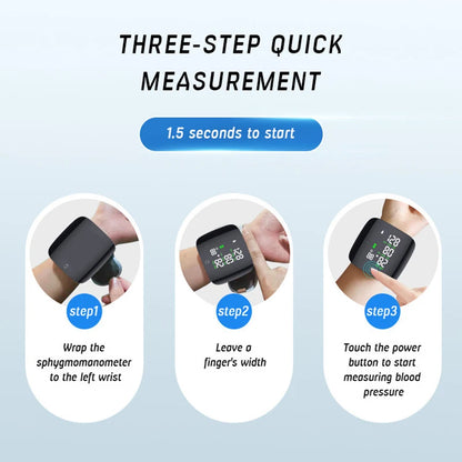 Digital Wrist Blood Pressure Monitor – Automatic Medical BP Monitor with Pulse Rate Measurement and Digital Display