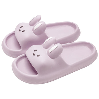 Pillow Rabbit Slippers for Women & Men – Comfy House Slides & Shower Sandals with Cushioned Thick Sole