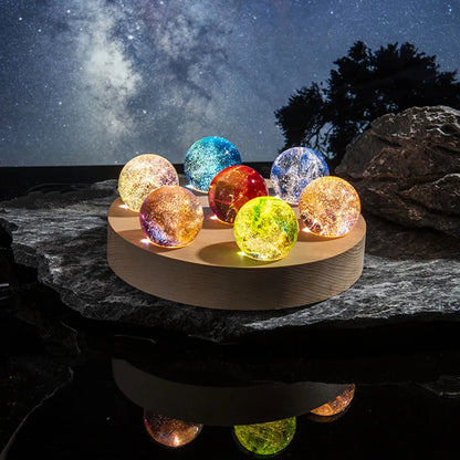 Fantasy Colorful Glass Star Ball – Luminous Planet Astronomy Model, Cosmic Home Decoration, Perfect Xmas Gift