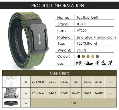 VATLTY Military Belt for Men – Sturdy Nylon with Metal Automatic Buckle, Tactical Police Duty & Outdoor IPSC Accessories