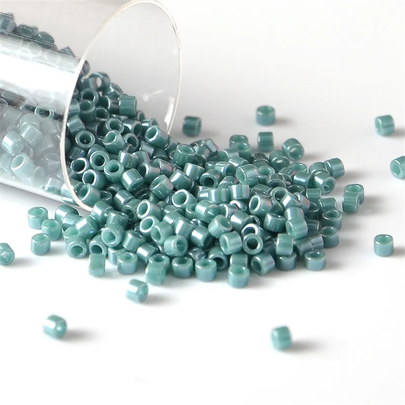 Miyuki Delica 11/0 Seed Beads - Glazed Luster Glass Beads for DIY Jewelry Making