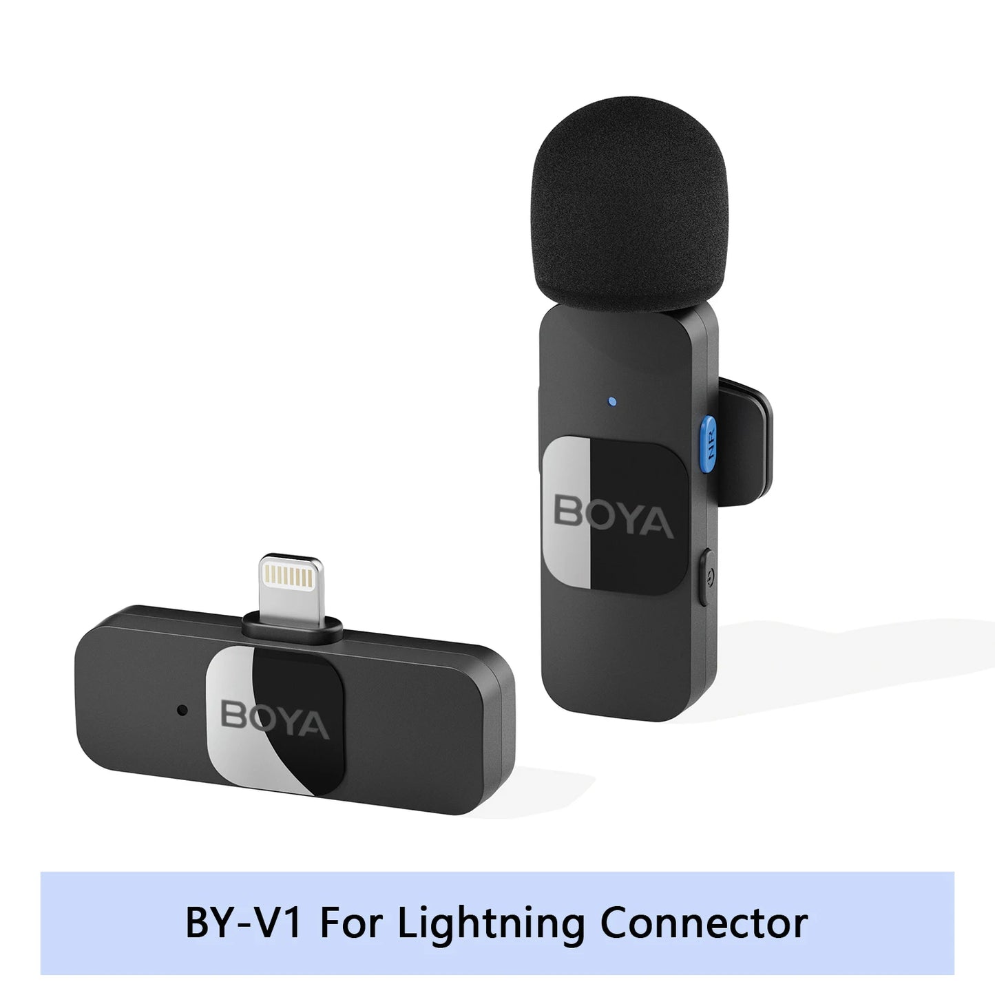 BOYA BY-V Wireless Lavalier Microphone – Professional Mini Mic for iPhone, iPad, Android, Live Broadcast, Gaming, Recording & Vlog