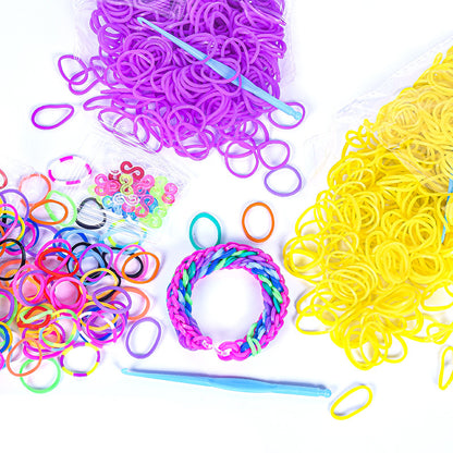 600 Colorful Rubber Loom Bands – DIY Elastic Bracelet Kit for Kids & Women Crafting