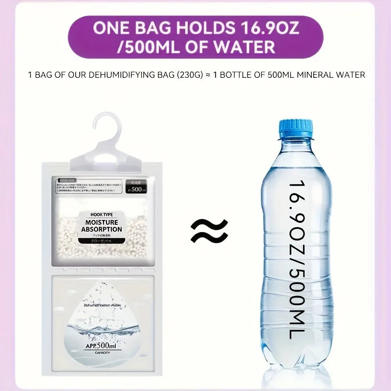 Reusable Moisture Absorber Bag – Closet & Wardrobe Deodorizer, Anti-Mold Humidity Control