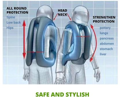 Motorcycle Airbag Vest for Men – Reflective Life Jacket, Protective Moto Vest for Motocross, S-3XL Size