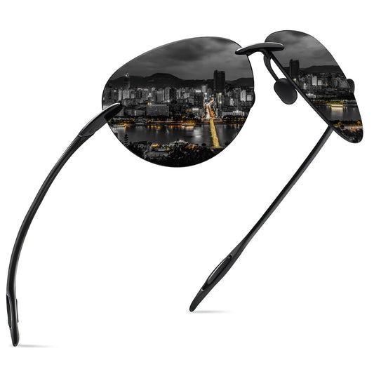 JULI Sports Sunglasses – TR90 Rimless Frame for Men & Women, Ideal for Running, Fishing, Golf, Surfing, and Driving, Model MJ8008