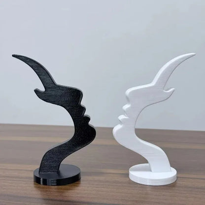 Minimalist 3D-Printed Face Eyeglass Holder – Modern Line Art Glasses Stand for Desk and Home Décor