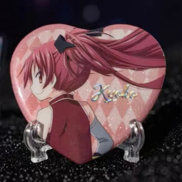 Madoka Magica Anime Cosplay Brooch - Metal Heart Backpack Pin Badge
