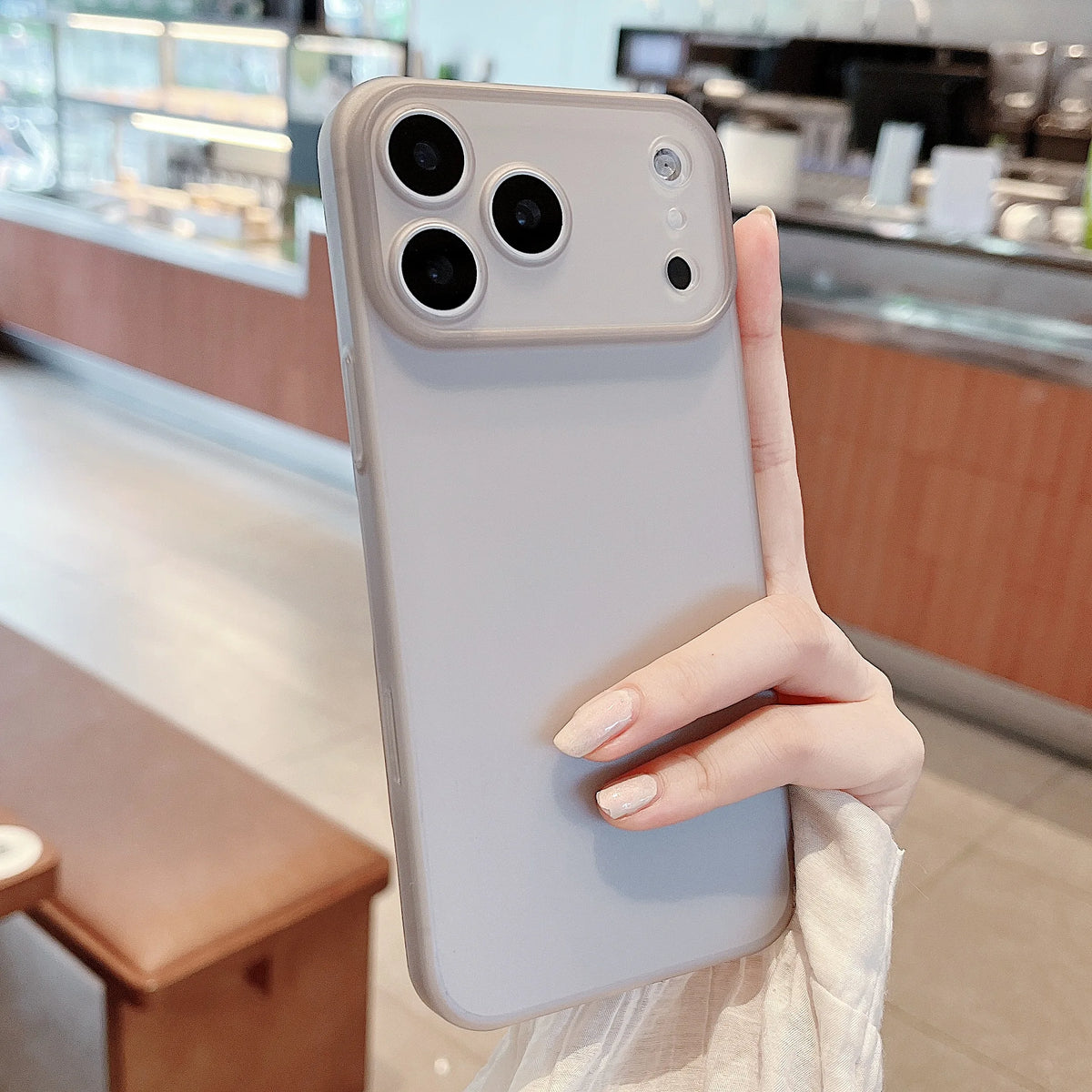 Ultra-Thin Translucent Matte iPhone Case - Shockproof Hard PC Cover with Camera & Button Protection for iPhone 13–18 Pro Max