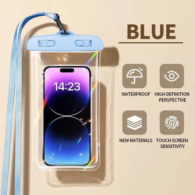 Waterproof Phone Pouch – Drift, Diving & Swimming Dry Bag Case for Phones up to 6" for Beach, Pool, and Water Sports