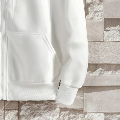 Men’s Zipper Hoodie – Autumn Winter Long Sleeve Casual Sportswear Hooded Sweatshirt Loose Fit