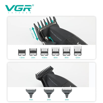 VGR Professional Hair Clipper V-640 S3 — 9000RPM Hair Cutting Machine & Beard Trimmer for Men