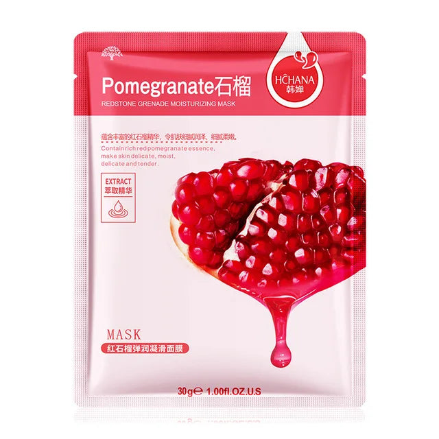 30pcs Natural Plant Facial Masks, Moisturizing & Oil Control, Anti-Aging Aloe Fruit Korean Sheet Masks for Skin Care