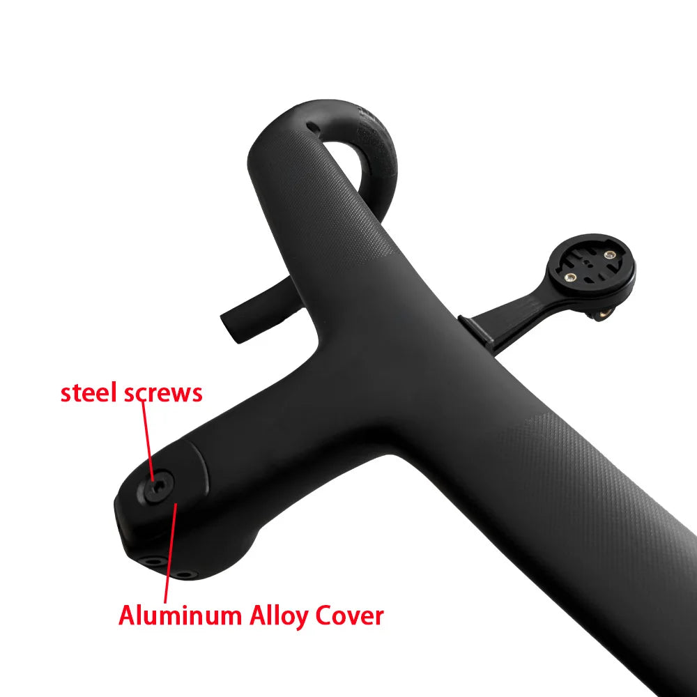Carbon Fiber Road Bike Handlebar - Internal Cable Routing Integrated Drop Bar for SL8