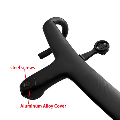 Carbon Fiber Road Bike Handlebar - Internal Cable Routing Integrated Drop Bar for SL8
