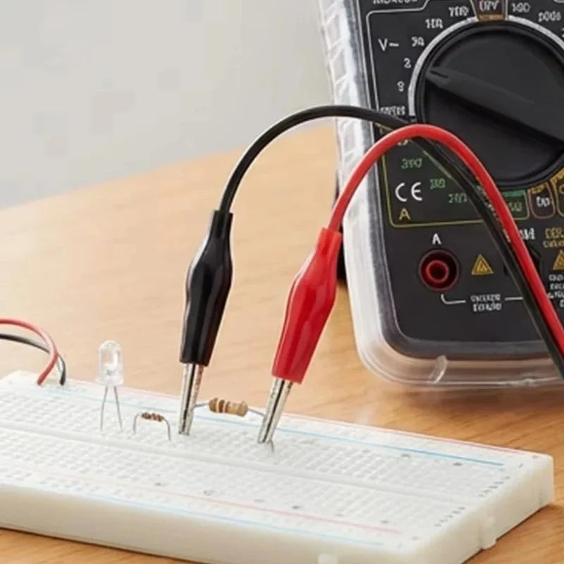4mm Banana Plug to Alligator Clip Test Leads - Multimeter & Oscilloscope Electrical Testing Cables