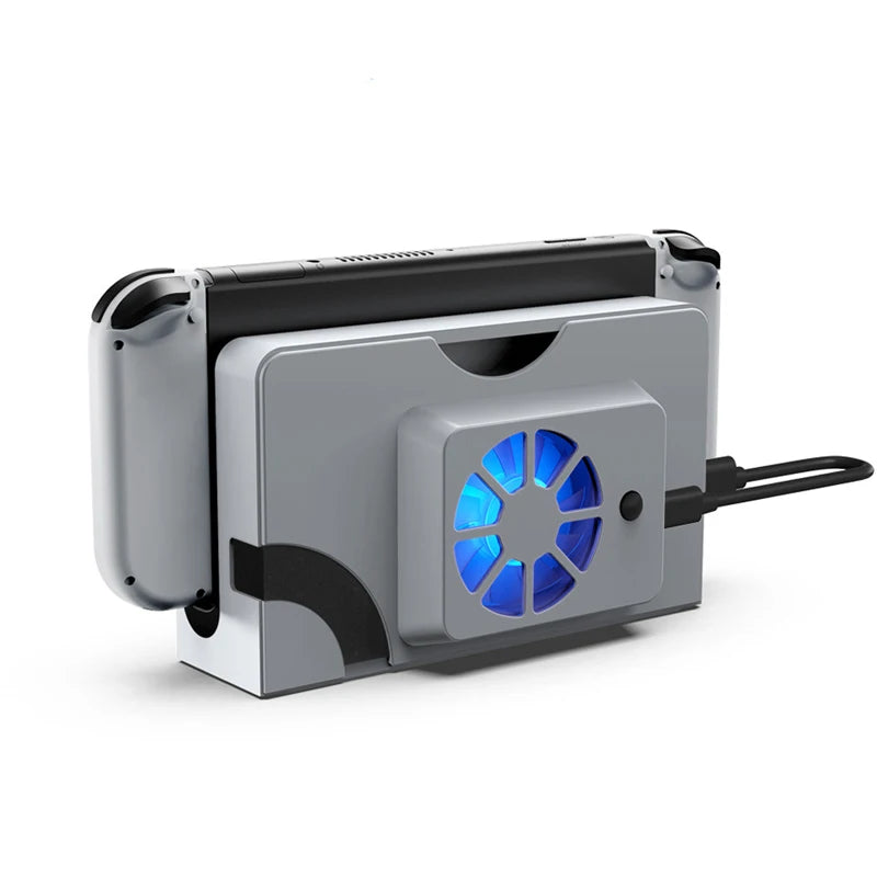 Nintendo Switch/OLED Dock Cooling Fan — LED USB Console Cooler Accessory for Original Dock Stand