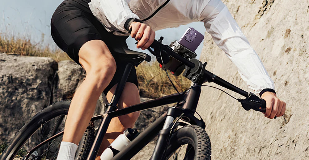 Joyroom 2024 Universal Bike & Motorcycle Phone Holder – One-Hand Operation Shockproof Mount for 4.7-7" Phones