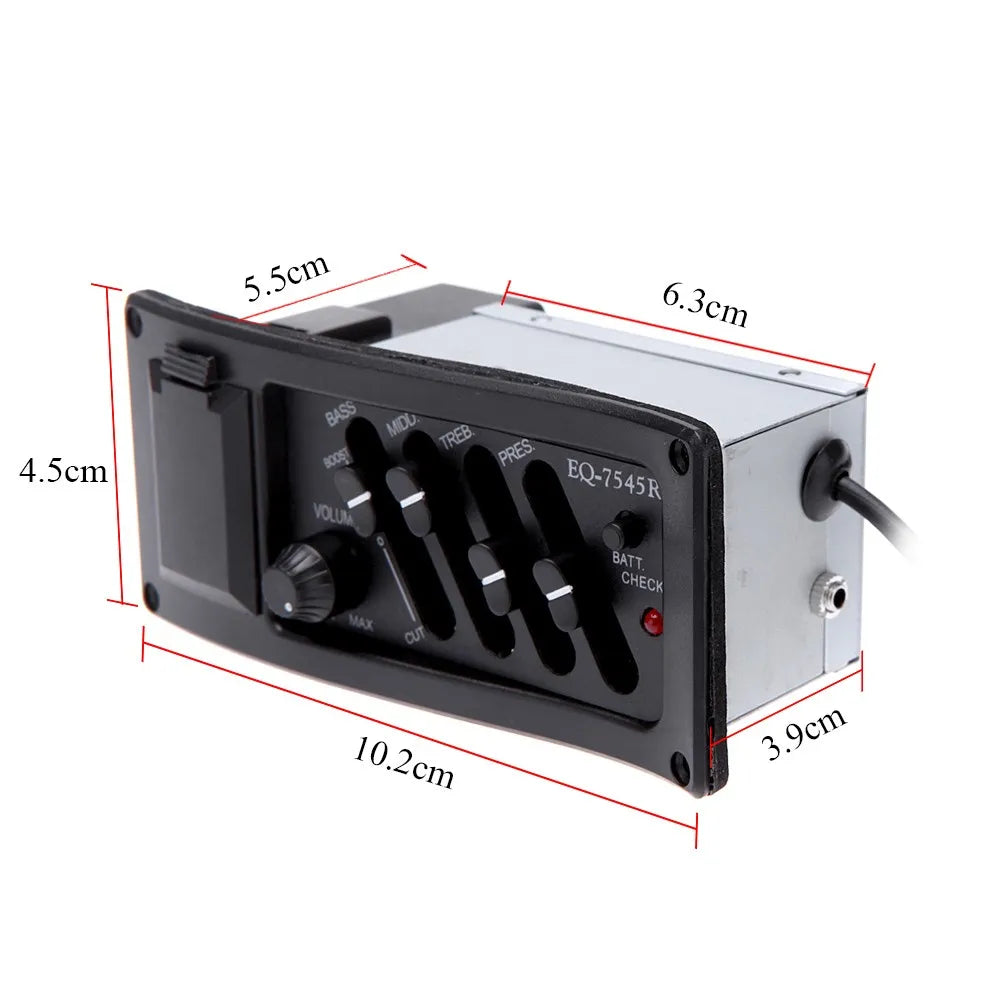 Acoustic Guitar EQ Piezo Pickup & Pre-Amp Unit - EQ-7545R
