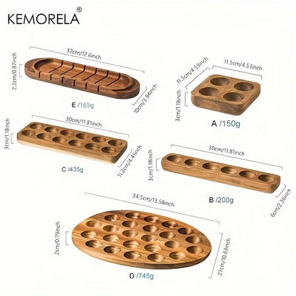 KEMORELA Wooden Egg Storage Box – Multi-Compartment Kitchen Organizer for Fresh Eggs