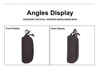 Tactical MOLLE Shockproof Eyeglass Case – Portable 1000D Nylon Protective Hunting Sunglasses Box
