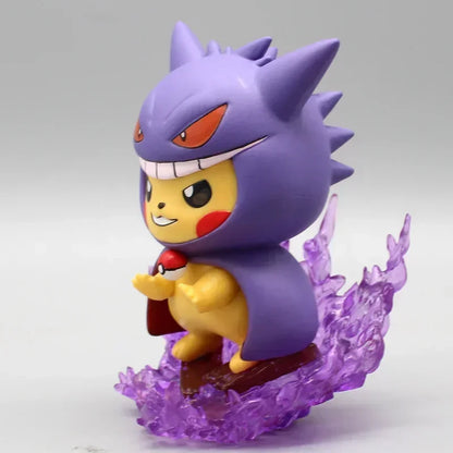 12cm Pokémon Figure Set – Pikachu, Gengar, Charizard Anime Collectible Statues for Fans