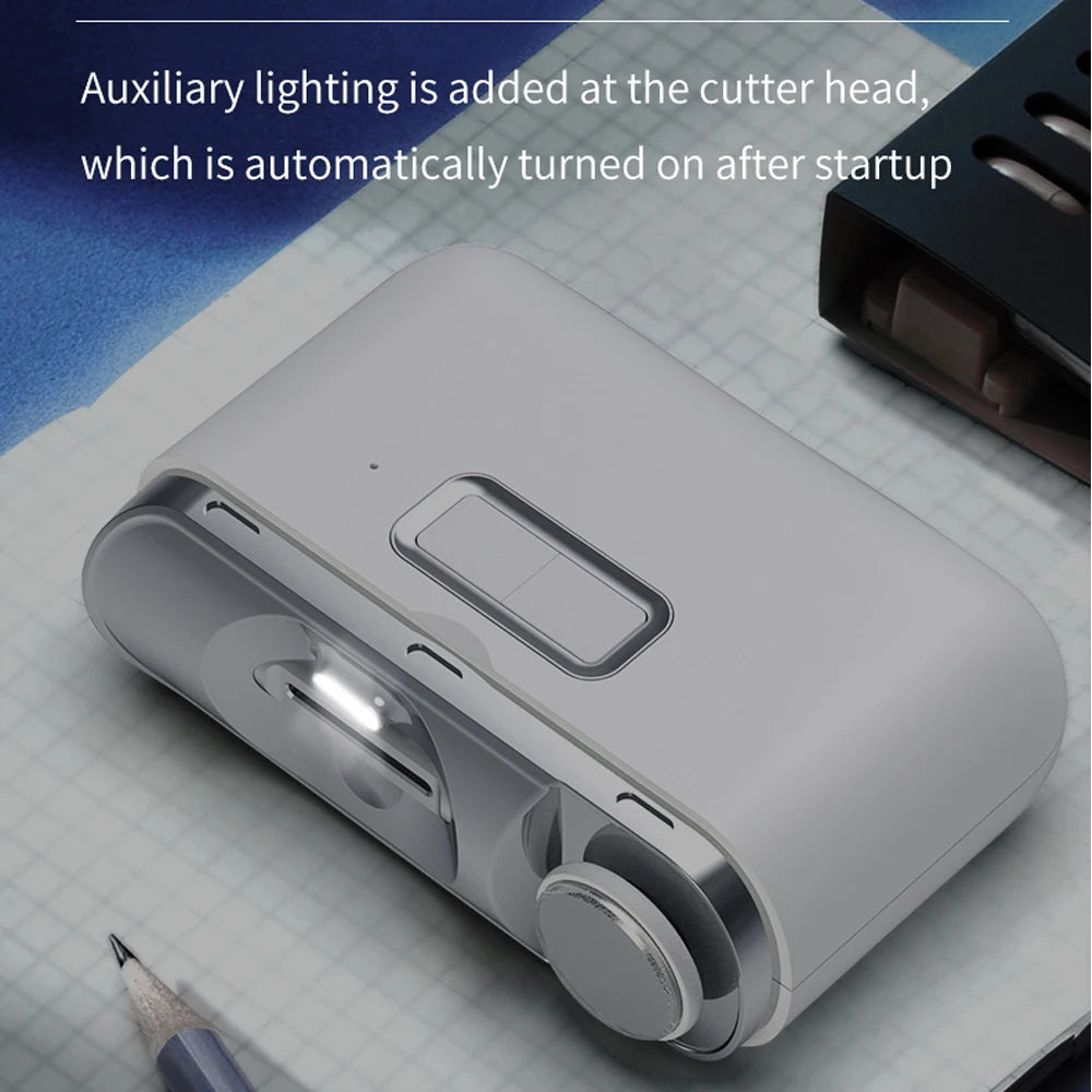 2-in-1 Electric Nail Clipper with Light - Type-C Rechargeable Manicure Machine, Portable Automatic Nail Cutter