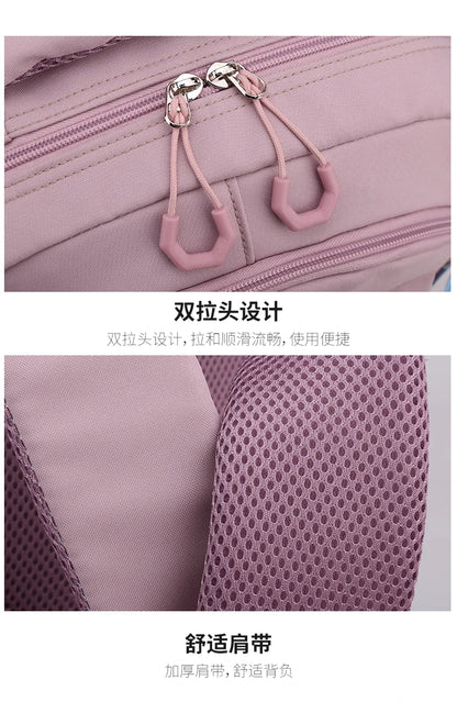 Teen Girls School Backpack | Pink Waterproof Bag for Primary & Middle School Students