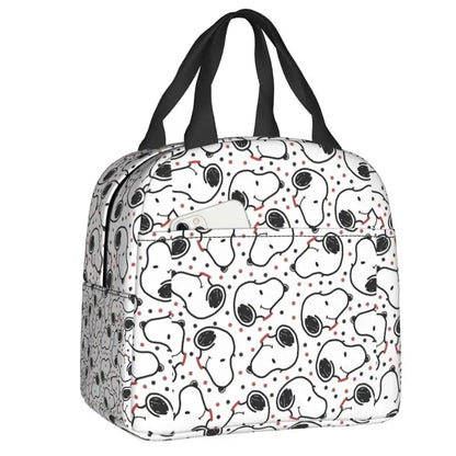 Custom Cute Snoopy Cartoon Insulated Lunch Tote Bag – Portable Thermal Cooler for Women, Work, School & Travel