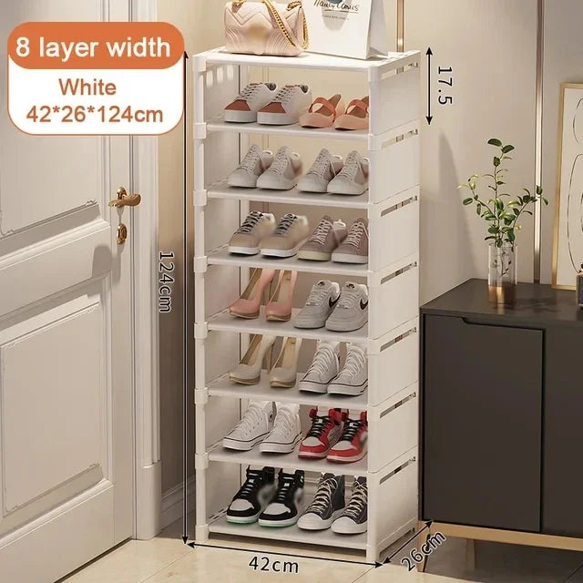 Stackable Shoes Rack Organizer – Multi-Layer Adjustable Shoe Cabinet for Space Saving Home Storage