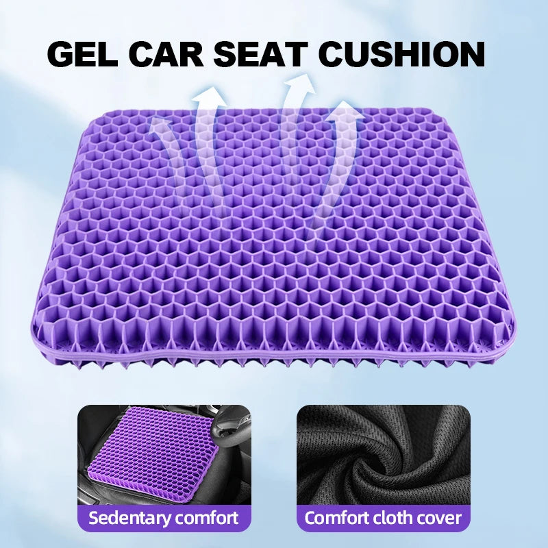 Breathable Honeycomb Gel Seat Cushion – Summer Comfort for Back & Tailbone Pain, Office, Wheelchair & Car Chair