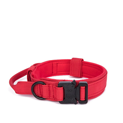 Durable Nylon Pet Dog Collar & Leash Set – Reflective Tactical Training Collar for Large Dogs