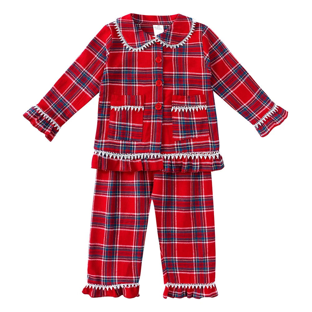 2025 Kids Christmas Pajama Set – Velvet Long Sleeve Loungewear & Sleepwear for Boys & Girls