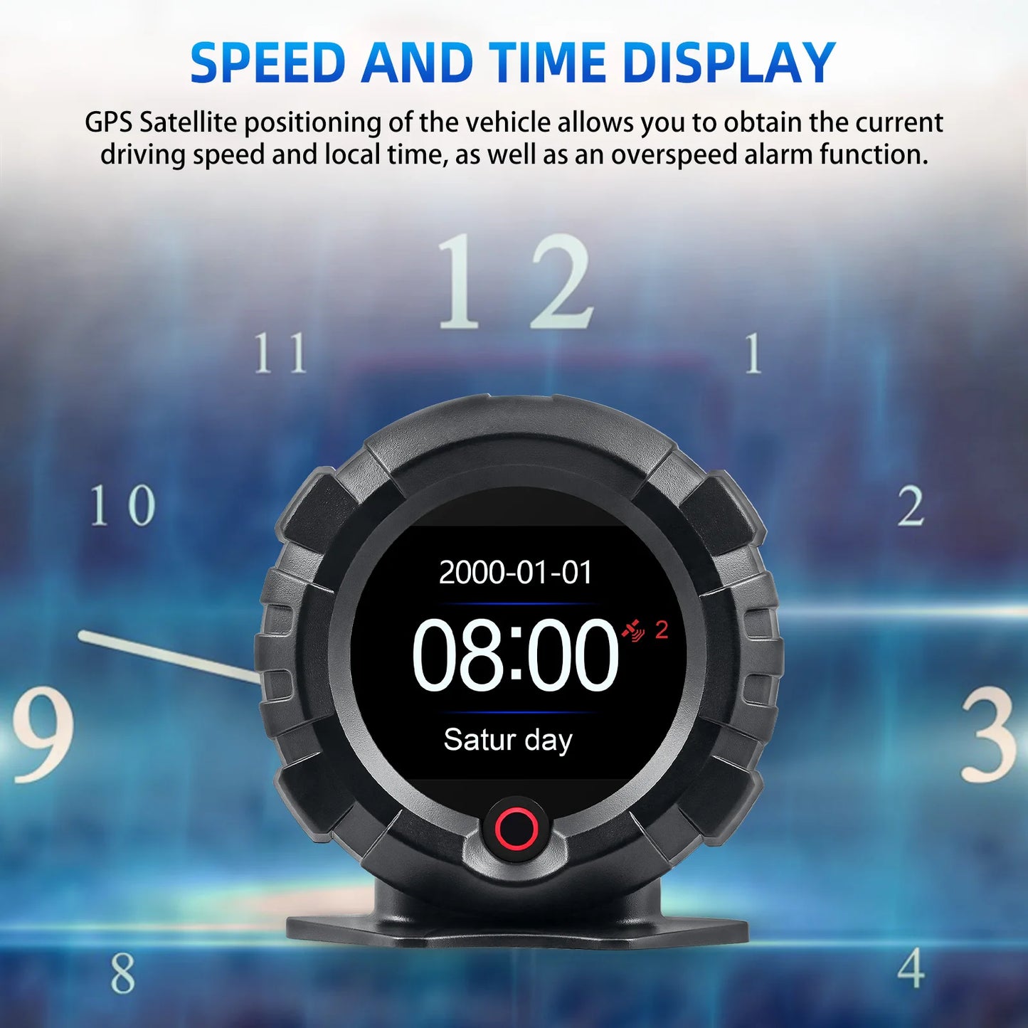 X95 Car GPS Digital Head-Up Display – Inclinometer Speedometer with Slope, Pitch, Altitude & Latitude Meter