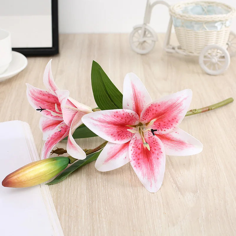 Artificial Silk Lily Bouquet – Creative Fake Flower Arrangement for Living Room, Sweetheart Decoration for Friends