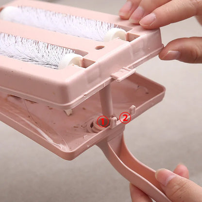 Manual Carpet Crumb Table Brush - Handheld Double Roller Sweeper for Home, Bedroom, and Office - Effortlessly Clean Carpet Debris, Sofa, and More