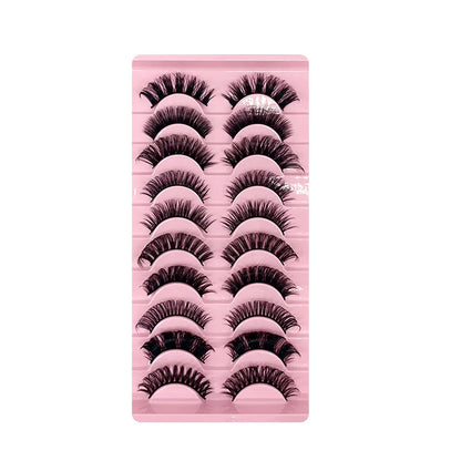 2/10 Pairs 3D Mink Russian Strip False Eyelashes – Dramatic Fake Lash Extensions for Makeup