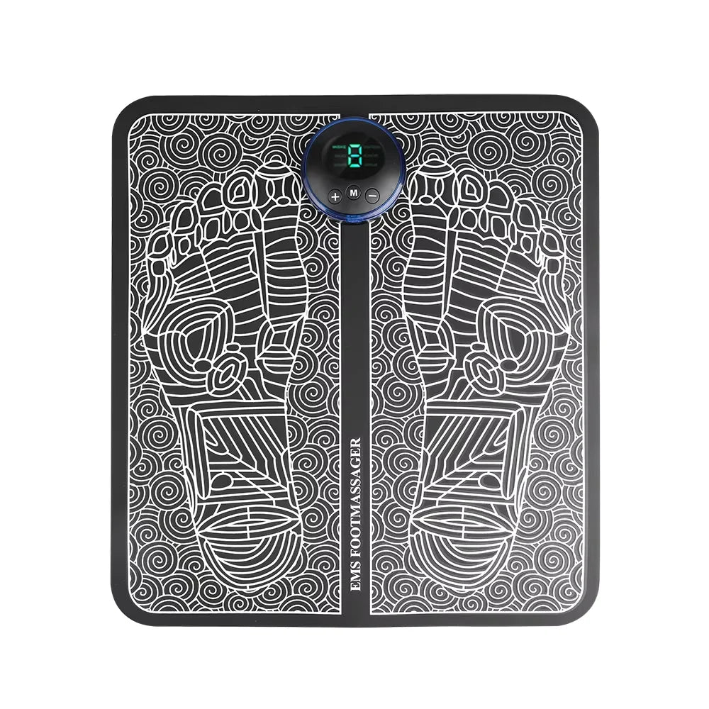 Electric Foot Massager Pad - Muscle Relaxation & Massage Trainer for Home, Fitness, Outdoor Sports & Family Use