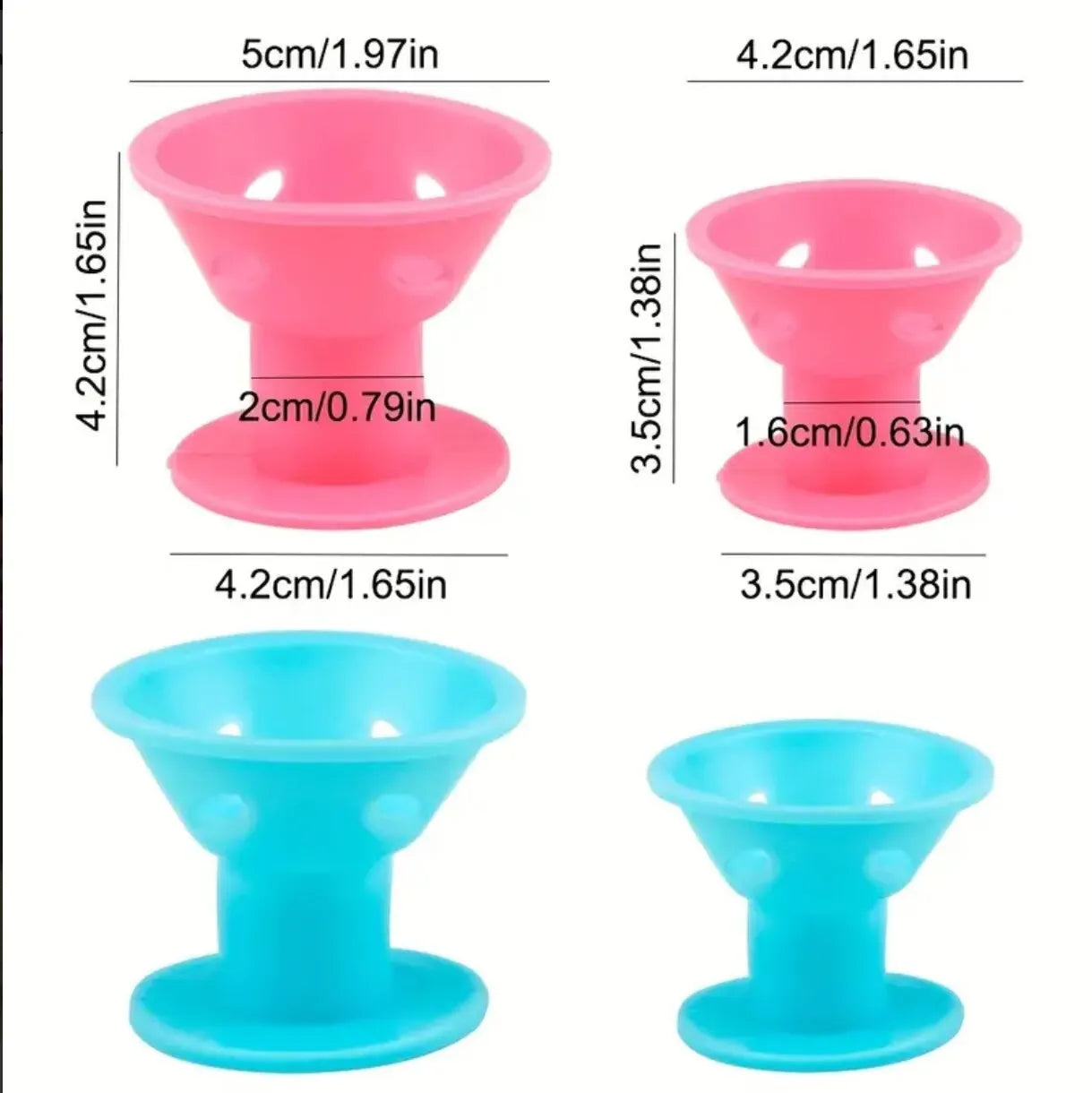 Pink Magic Silicone Hair Curlers – Soft Rubber No Heat, No Clip Hair Rollers with Bag & Hairnet for Curling