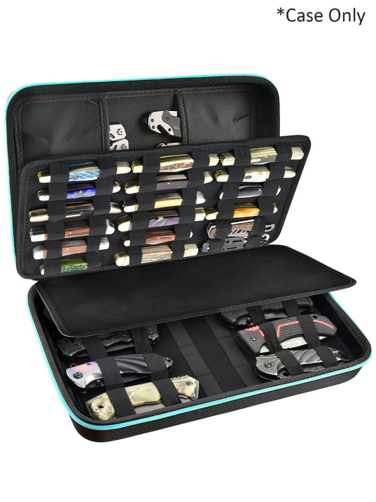 Knife Display Case – Storage Box for 45+ Pocket Knives, Butterfly & Folding Knife Organizer