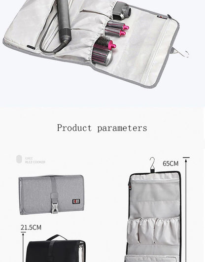 Large Capacity Hair Dryer Case – Dustproof Travel Storage Bag Organizer for Dyson Pre-Styling Dryer & Curling Barrels Pouch