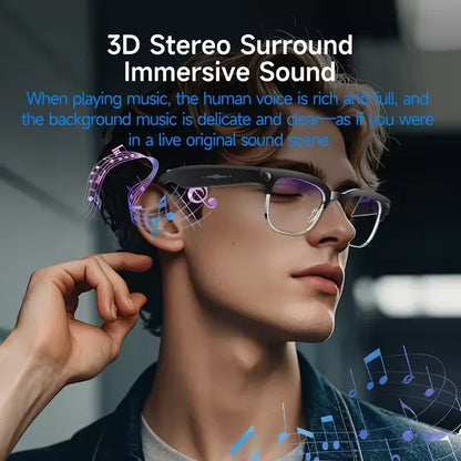 2026 AI Smart Glasses with 120+ Language Translation – 800W Camera, 8K Video, Music & Call Functions, Color-Changing Business Glasses for Men