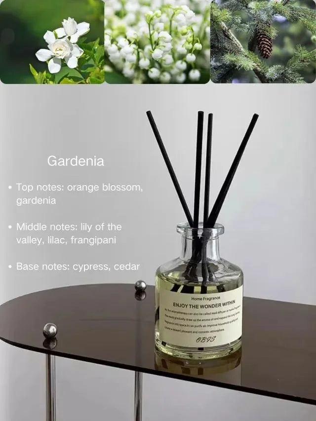 50ml Aromatherapy Freesia Jasmine Reed Diffuser – Flameless Essential Oil Room Air Freshener