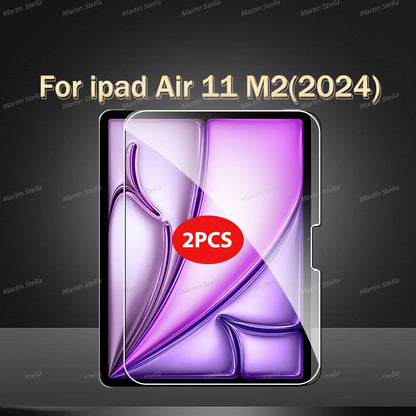 2-Pack Tempered Glass Screen Protector for iPad Pro & Air 12.9"/13"/11" — Compatible with M2/M3/M4/M5 (2024–2025)