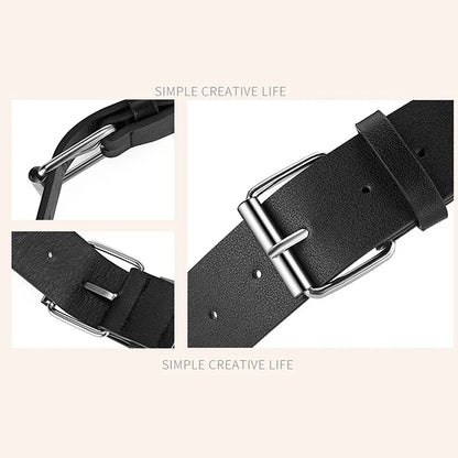 Personalized Rivets Checkerboard PU Leather Belt – 107CM Universal Hip-Hop Punk Fashion Belt for Men & Women