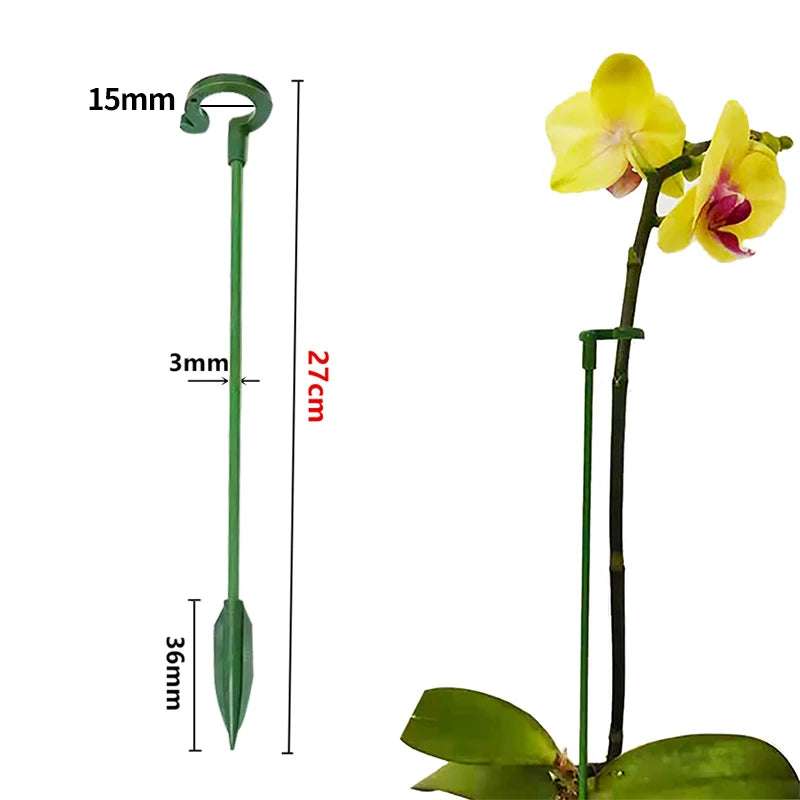 Reusable Plastic Plant Supports - Flower & Vegetable Fixing Brackets for Garden Stems (2/5/10 PCS)