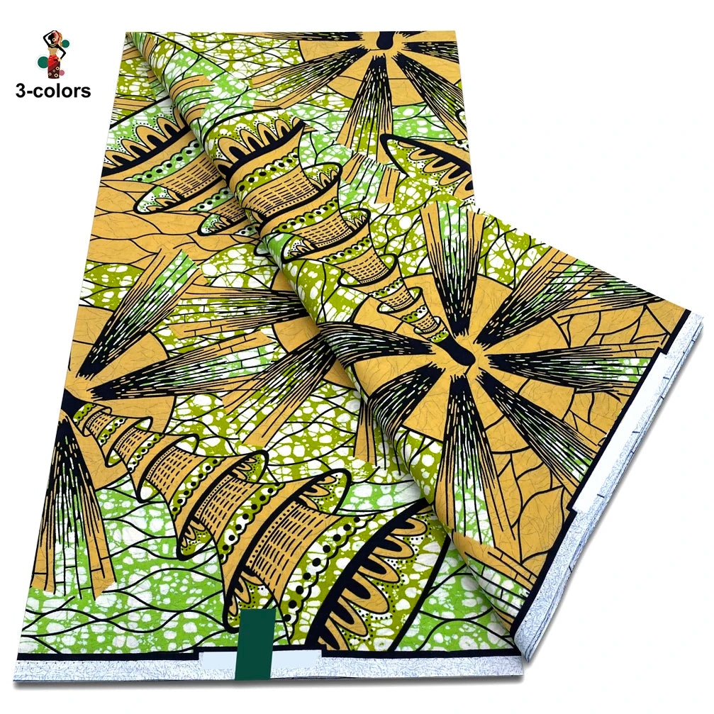 2026 Original African Wax Print Fabric - 100% Cotton Nigerian Ankara Batik Soft Pagne Material