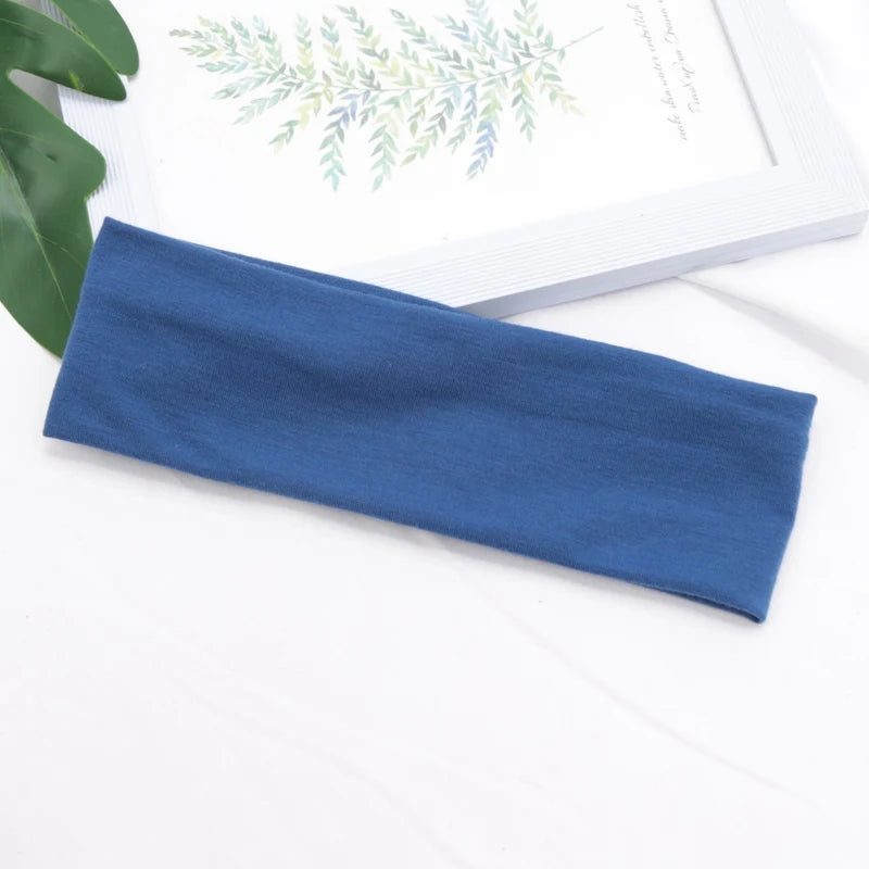 Elastic Cotton Fashion Headband – Unisex Stretch Hair Band for Yoga, Running, Fitness & Makeup Hair Accessories