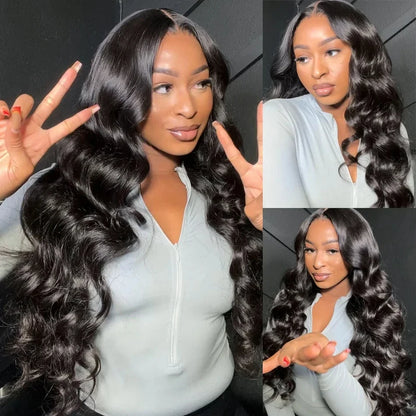 250% Density Body Wave Lace Front Wig – 13x6 Transparent Brazilian Remy Human Hair, 30-32 Inch for Black Women
